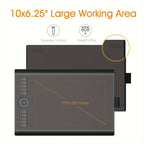 GAOMON M10K Tableta Gráfica Profesional Grande Compatible con Mac y PC, Mesa de Dibujo Grande con Lápiz Óptico sin Batería, 8192 Niveles, 10 Teclas de Acceso Rápido, - Adecuada para Arte Digital, Edición de Fotos, Diseño, para Uso de Oficina