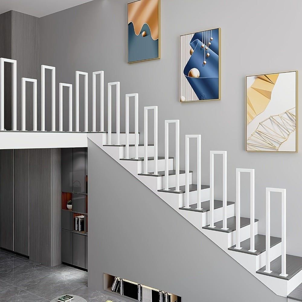 Barandillas de escaleras interiores, barandillas en forma de U para escaleras, barandillas exteriores, barandillas para escaleras, barandillas industriales antideslizantes de seguridad, elegantes y sencillas, para escaleras, porche y jardín