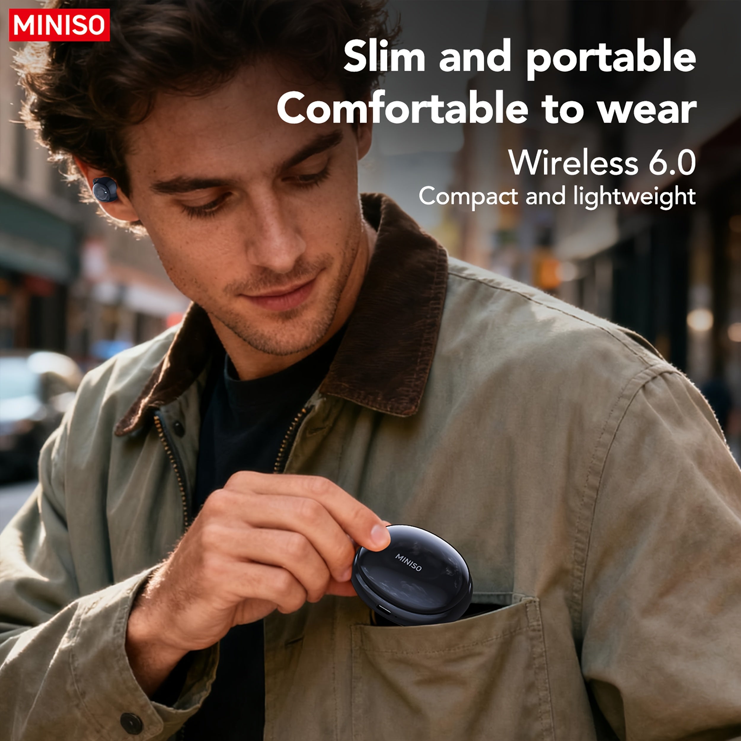 Auriculares Bluetooth | MINISO Auriculares con Traducción AI | Inalámbricos 6.0, Carga Rápida Tipo-C, 60 Horas de Reproducción, Conexión Estable