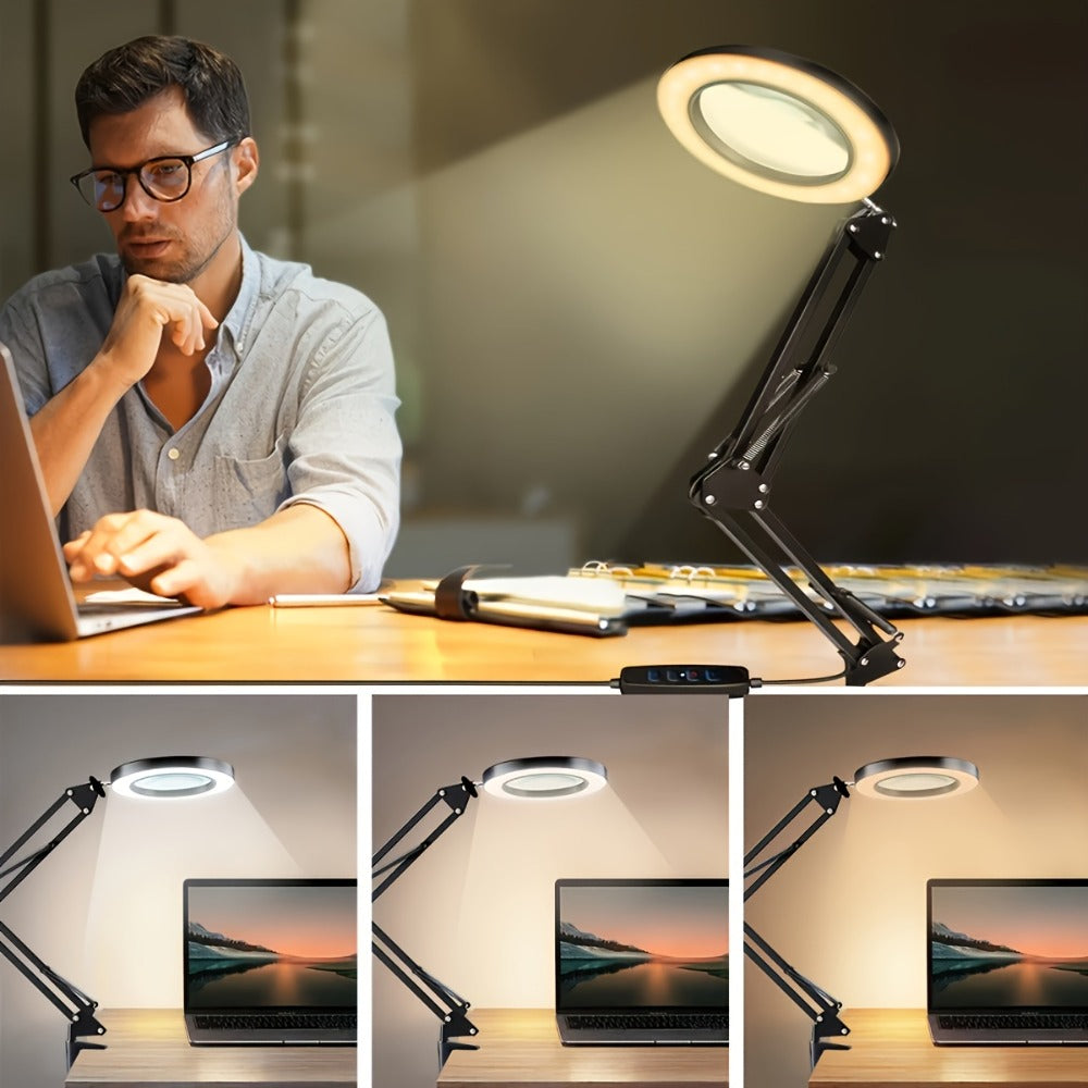 Lupa con luz LED ajustable | Lectura reparación precisión y manualidades