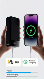 Power Bank de Alta Capacidad 50000mAh con Carga Súper Rápida, Interfases USB/Type-C/Micro, Equipado con Lámpara LED y Pantalla de Nivel de Batería. Adecuado para Cargar Rápido iPhone y Dispositivos Android. Fuente de Energía de Emergencia