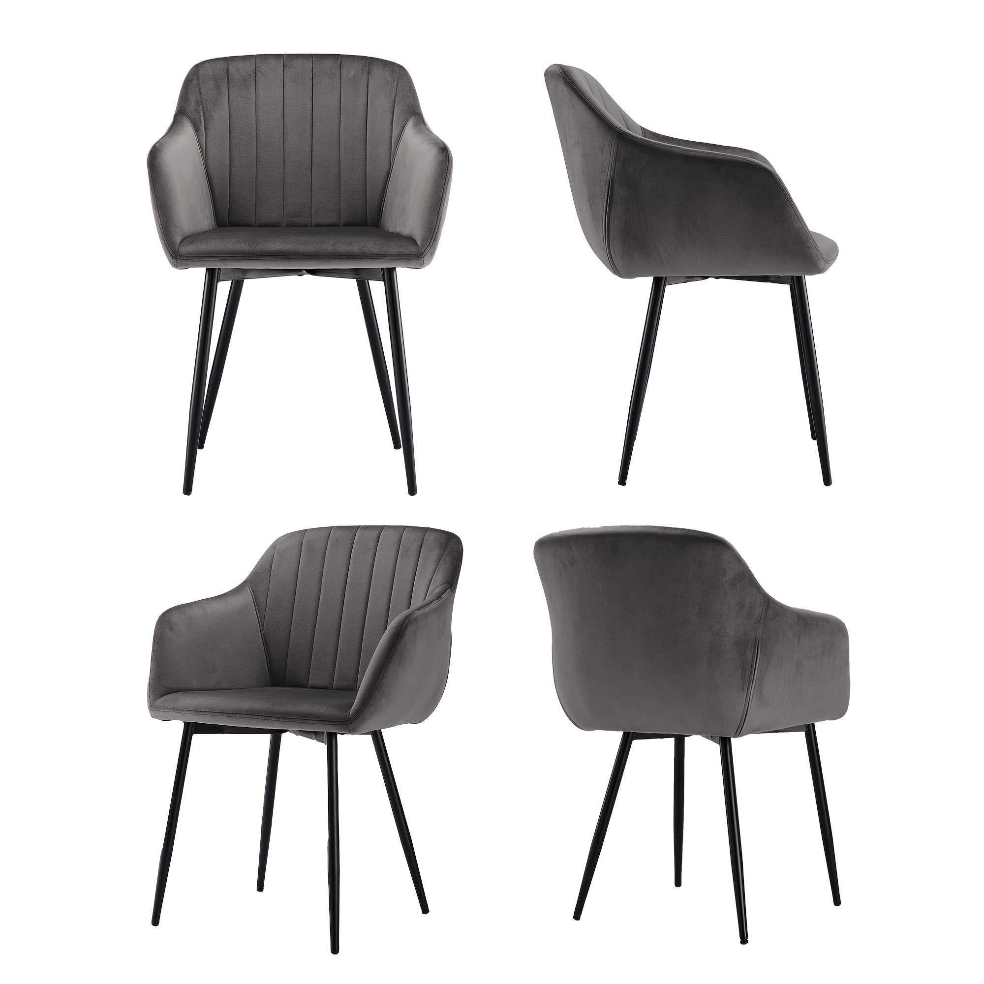 Sillas de comedor elegantes con reposabrazos y soporte lumbar para sala de estar, cocina y dormitorio, que ofrecen un alto confort - Disponibles en juegos de 2, 4 o 6