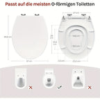 Tapa de inodoro de cierre suave 1pc | Baño, recambio e instalación rápida