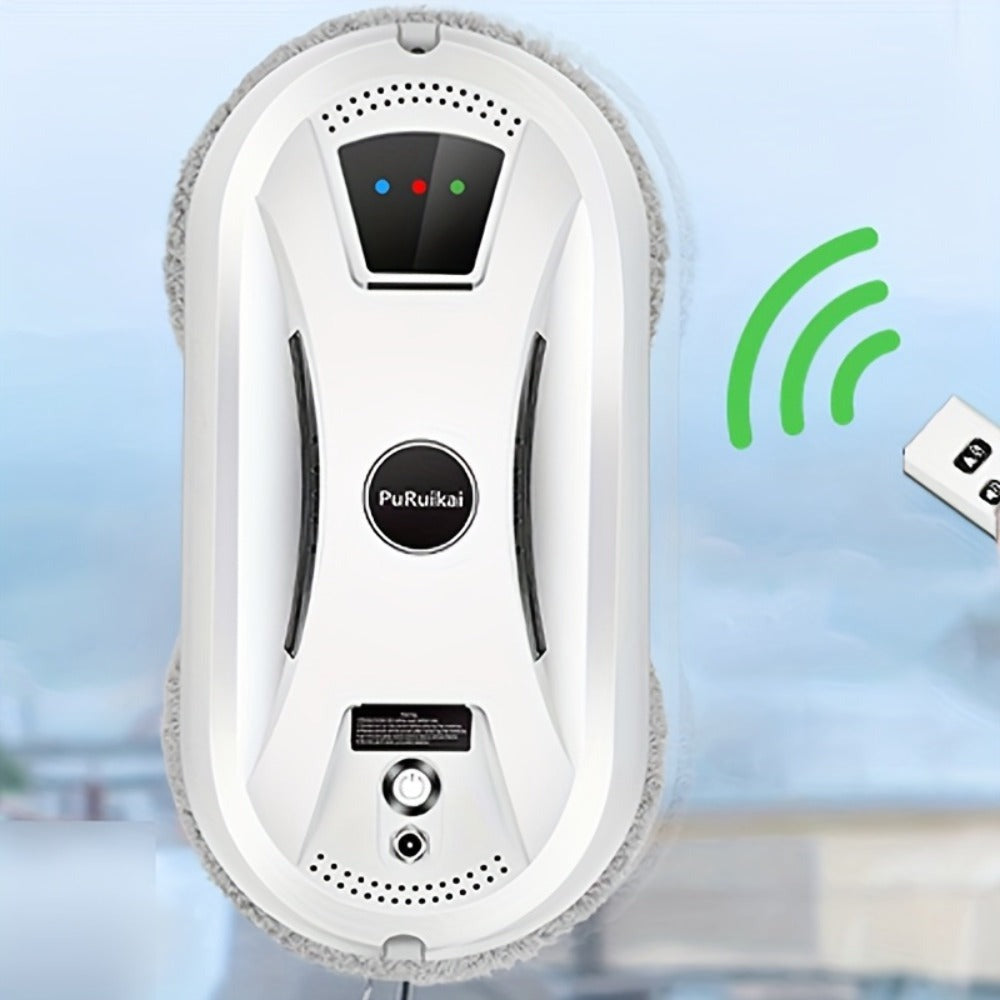 Puruikai 02 Almacén Local Robot de Limpieza de Ventanas Inteligente Rociador Automático de Agua Control Remoto Robot Eléctrico de Limpieza de Vidrios con Planificación de Alto Succión Anti Caída Seguro y Confiable Ahorro de Tiempo y Esfuerzo Limpieza de V