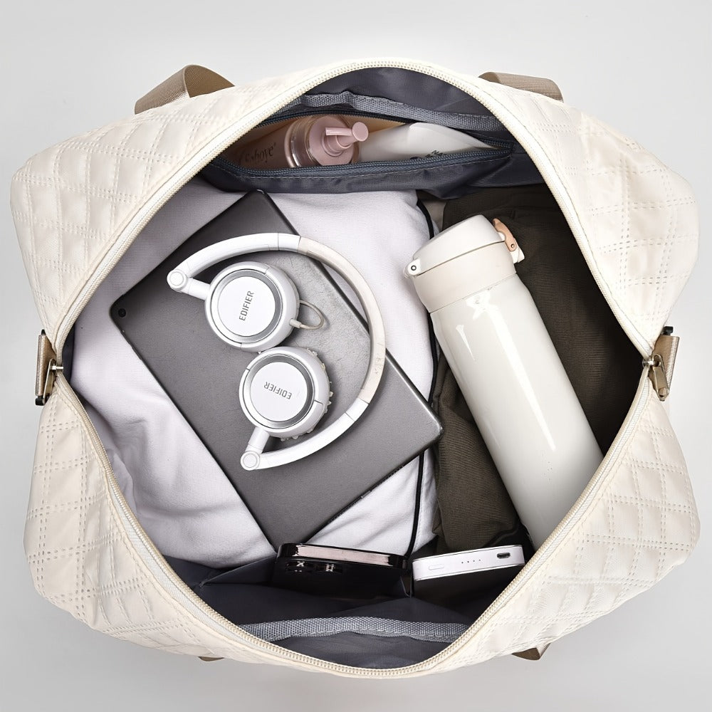 Bolso de Fitness Moda Exterior Corto Bolso de Viaje para Mujer Bolso de Equipaje Plegable de Ocio y Moda de Gran Capacidad para Viajes de Negocios Portátil