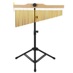 Carrillón de viento de 36 tonos con soporte, instrumento de percusión de aluminio prémium, la mejor opción de regalo, equipado con cuerda de repuesto adicional