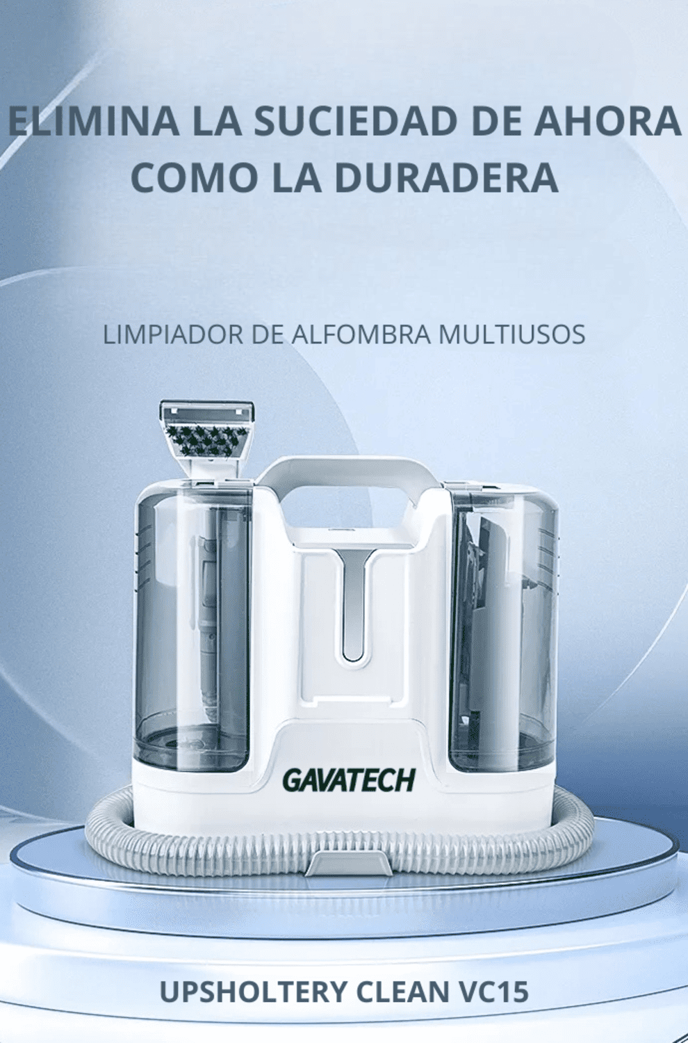 Aspirador limpia tapicerías y alfombras Limpiador de manchas multisuperficie, máquina para limpiar tapicerias, sofás, moquetas, cristales. Aspiradora de agua tapiceria con 5 accesorios