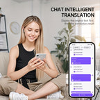 Auriculares Bluetooth | Auriculares traductores AI con traducción permanente gratuita en 144 idiomas, traducción en tiempo real, sonido HD