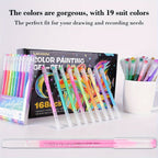 Bolígrafos y rotuladores | Set de Bolígrafos de Escritura a Mano de 168 COLORES con Colores Intensos, Ideal para Cuadernos, Pintura, para Tomar