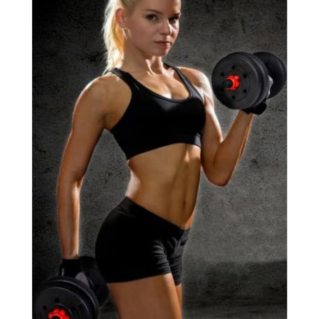 Mancuernas ajustables de 10/15/20/30/40 kg, juego de pesas multiusos con barras rectas y mangos antideslizantes, pesas ajustables para culturismo y fitness en el gimnasio en casa.