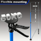 Paquete de 2, Soporte de techo de acero, Altura de soporte ajustable de 115-290 cm, Capacidad de carga de 50 kg, Ángulo de soporte telescópico de hasta 45 grados, Soporte de montaje, Soporte de una mano adecuado para paredes y techos
