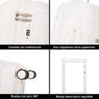 Maleta de cabina de 55x38x22cm (44L) de polipropileno - Candado incorporado - 20 pulgadas