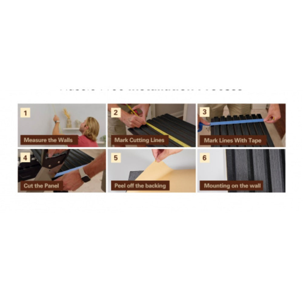 Paneles Acústicos Autoadhesivos Juego de 2 piezas 4 piezas 6 piezas 8 piezas 100X52Cm, Paneles de Pared Insonorizantes con Reducción de Eco Hechos de Veneración de Madera - Paneles Acústicos de Madera para Decoración de Pared Sala de Estar, Oficina y Ofic