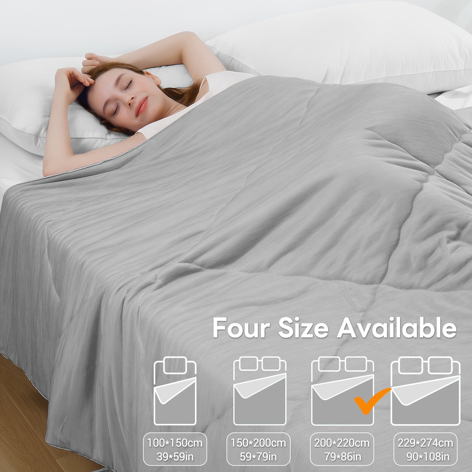 1 edredón Elegear de tamaño estándar, edredón refrescante con fibra de enfriamiento Q-Max > 0.45 Arc-Chill, manta fresca de verano para dormir para personas que sudan por la noche y que se sienten calientes (100*150, 150*200, 200*220, 274*229)