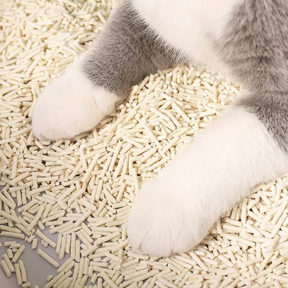 Arena para gatos de tofu, 6L, baja en polvo, sin polvo, fácil de aglomerar, desodorización de larga duración, súper absorbente, se puede tirar directamente al inodoro (original, sabor a manzana, lavanda, limón)