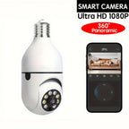 1pc Ease Life App - Cámaras de Seguridad Tipo Bombilla para Interior y Exterior, Cámara Wifi Inalámbrica de 2.4Ghz, 360 Grados, Cámaras de Seguridad con Rosca E27 para Seguridad en el Hogar, Cámaras Tipo Bombilla Seguras, HD 1080P, Visión Nocturna a Todo