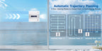 Lubluelu Robot Limpiacristales Electrónico Inteligente con Ventana Cuadrada, 7500Pa, Planificación de Ruta Inteligente, Sistema de Protección de Seguridad de 8 Capas, Limpieza de Bordes, Boquillas de Doble Cara, Visualización del Volumen de Agua, Muy Adec