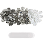 VEVOR 500 Juegos de Botones de 1.25 pulgadas (32 mm) para Máquina de Botones, Piezas para Creación de Insignias Redondas, Incluye Partes de Metal, Botones de Plástico/Metal, Película Transparente y Papel en Blanco para Regalos y Presentes