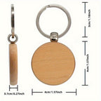 100 Llaveros de Madera Natural | Llaveros en Blanco Grabados con Anillos de Metal, Material de Madera Artesanal Color Caqui Clásico, Ideal para Regalos de Pascua, Día de San Valentín, Día de la Independencia, Carnaval, Llaveros Lindos, Diseño Fácil, Super