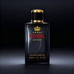 Perfume para hombre Colección Real (Fougere) | Botella profunda y lujosa decoración dorada, fragancia Fougere de limón y sándalo, fragancia de larga duración