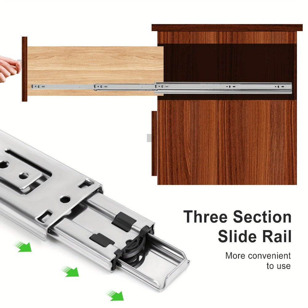 Guías telescópicas para cajón 2 piezas | Muebles armario cocina y bricolaje