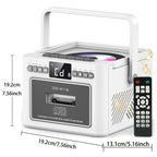 Reproductor portátil de CD y casete para música, radio y grabación