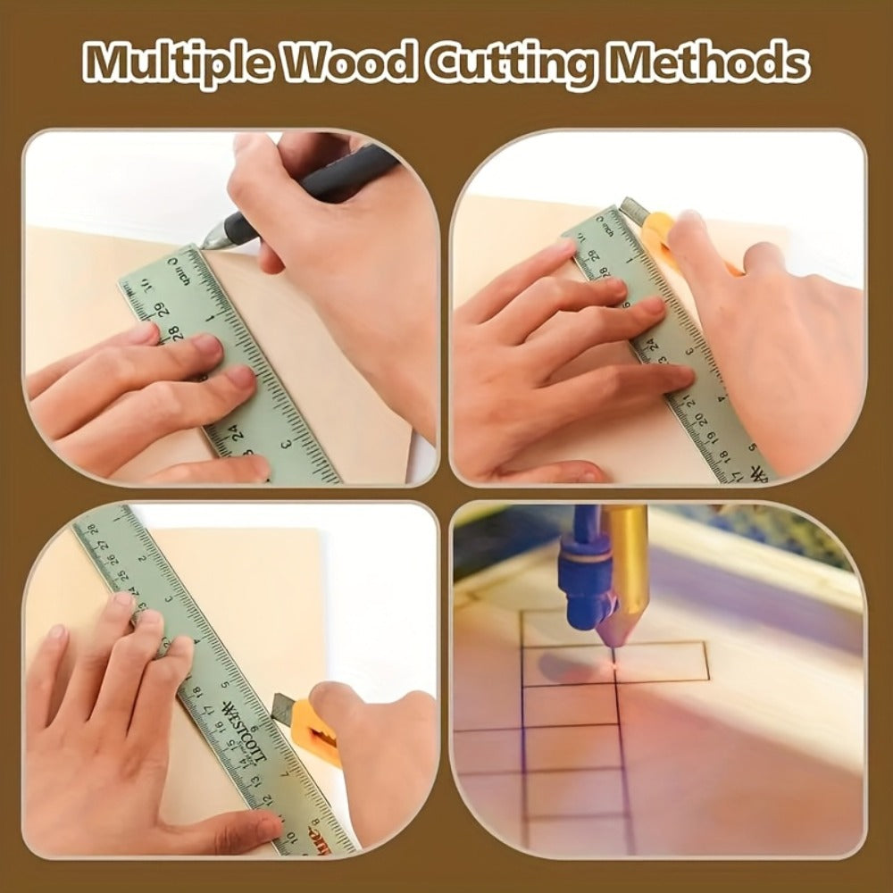 Pack de contrachapado de abedul 25 piezas de madera | Para láser, grabado y proyectos DIY