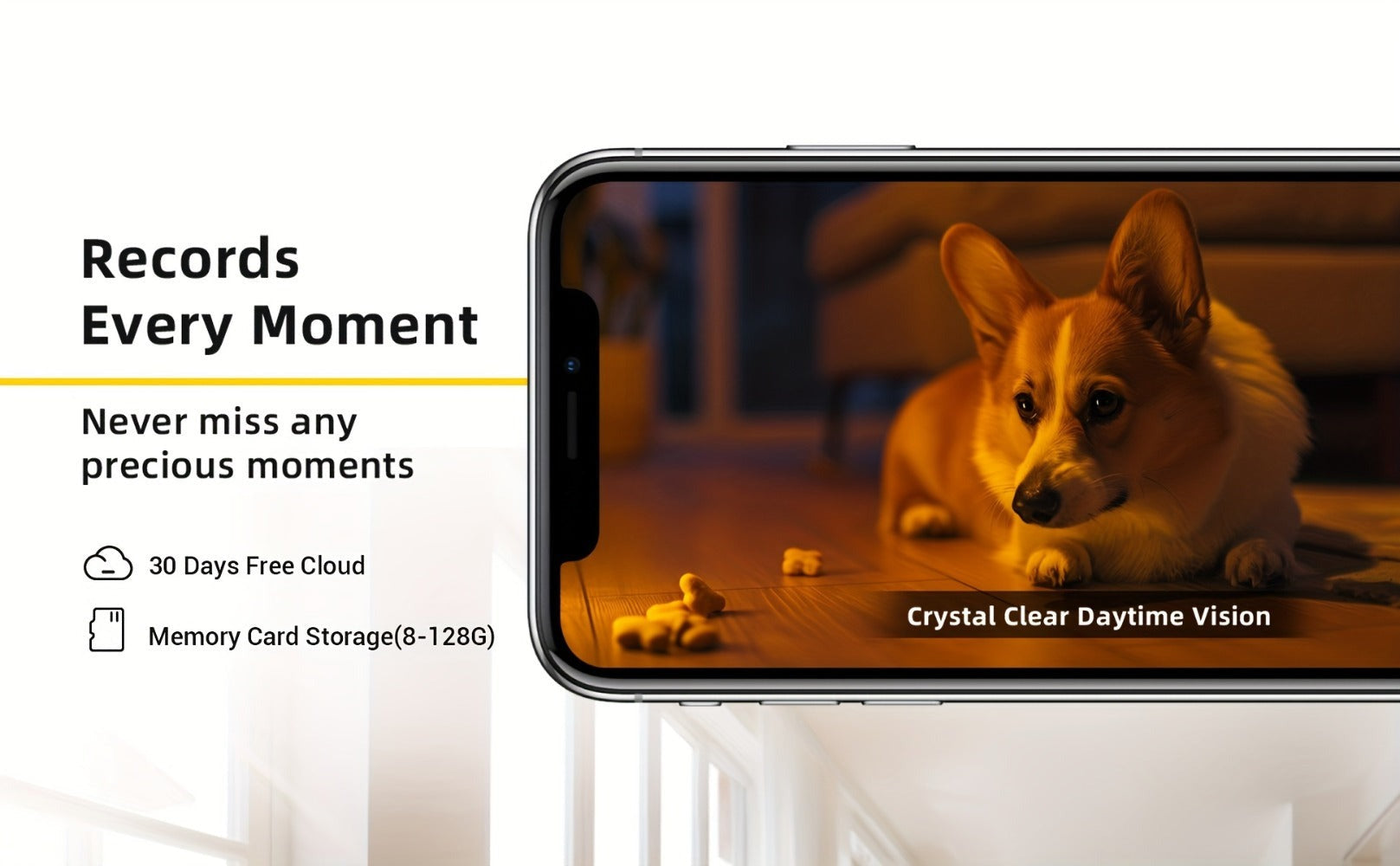 Cámara Inteligente WiFi BoyKeep 5g/2.4ghz, Monitor de Seguridad Interior de Alta Definición, Cámara de Seguridad Especial para Bebés y Mascotas, Video de Vigilancia Panorámica de 360°, Visión Nocturna, Llamadas Bidireccionales, Tarjeta de Memoria y Almace