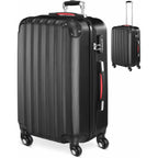 Monzana Maleta rígida Baseline L color Negro equipaje de viaje 62 L peso 2,8 Kg con ruedas 360° trolley 2 asas valija