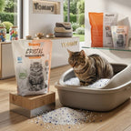 Arena para gatos con tofu perfutado, 6 l (1 paquete), original, arena para gatos con manzana, lavanda, limón y fibra de soja.