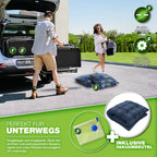Tillvex® Tumbona Reclinable Plegable hasta 200Kg, Sillón de Sol para Jardín Exterior, Resistente a la Intemperie para Balcón, Jardín y Terraza, Ajustable con Acolchado Grueso, Reclinable, Extra Ancha, con Soporte para Bebidas