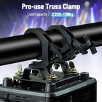 8 ganchos ajustables de aleación de aluminio para luces de escenario, ganchos de color negro para luces par, ganchos para luces de haz, gancho para faros delanteros para luces de escenario al aire libre, se adaptan a trusses o tuberías de diámetro de 1.57