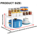 Estantería de cocina extensible para 1pc/2pcs, estante dorado para almacenamiento de especias, adecuado para encimeras de cocina, despensa, armarios, refrigerador ()