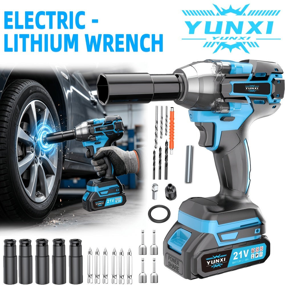 Llaves de impacto inalámbricas, Llaves de impacto de alto torque, Juegos de llaves inalámbricas, Equipadas con baterías, Baterías recargables. Brocas inalámbricas, Destornilladores compatibles con automóviles, Mecánicos de reparación de motocicletas, Entu