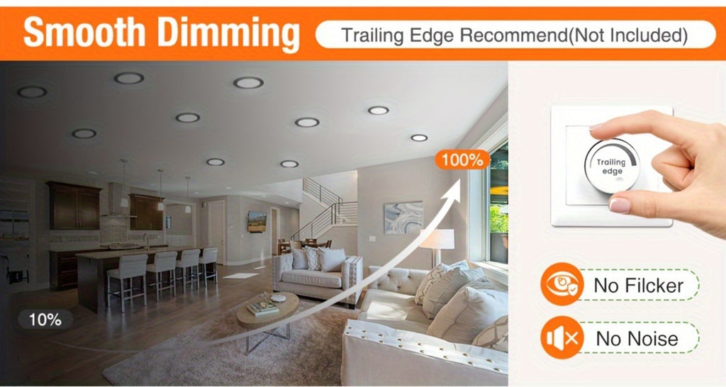 Foco LED empotrable regulable 6pcs | Dormitorio salón cocina y pasillo