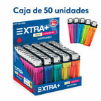 Caja de 50 Encendedores/Mecheros 5 Colores Transparente Surtido