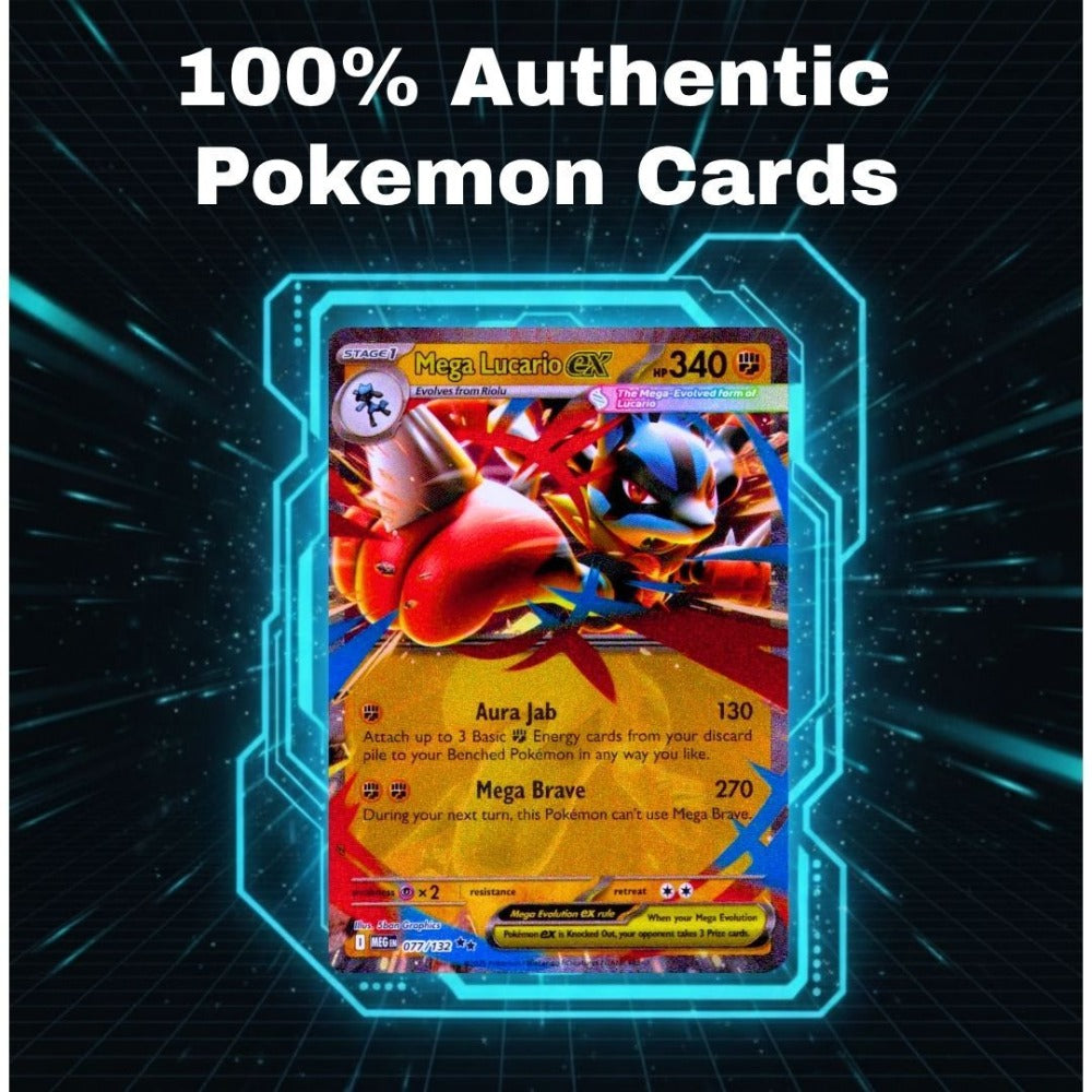 Mega Pack Pokémon: 101 Cartas Coleccionables Pokémon - 1 Mega EX 100% Garantizado Incluido - VERSIÓN EN INGLÉS - Mega Pack Raro / Gran Valor