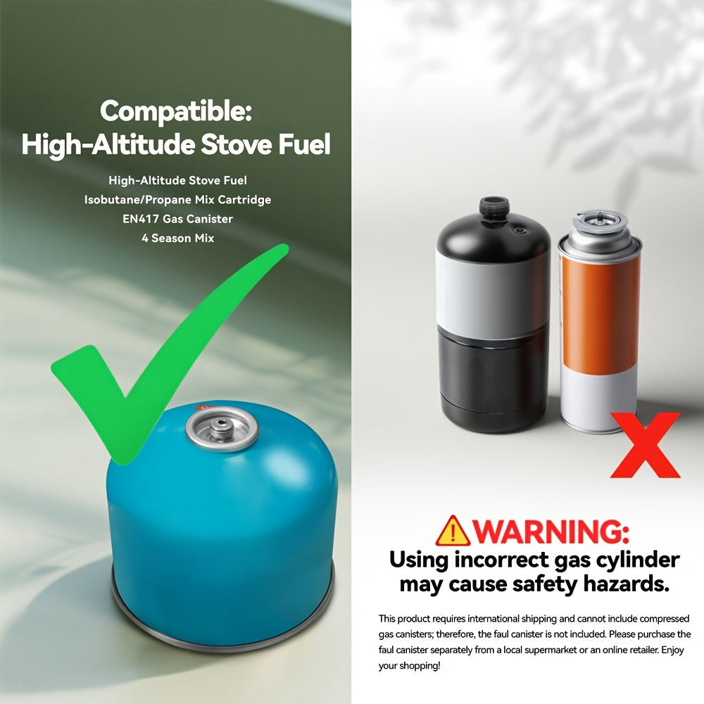 REDSUN FD3 Estufa de 3 Patas para Senderismo, Estufa de Gas Alpina Plegable, Estufa Portátil con Alta Resistencia al Viento, Encendido Piezoeléctrico, 10000BTU de Alta Potencia, Ideal para Exteriores, Camping, Senderismo y Picnic