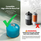 REDSUN FD3 Estufa de 3 Patas para Senderismo, Estufa de Gas Alpina Plegable, Estufa Portátil con Alta Resistencia al Viento, Encendido Piezoeléctrico, 10000BTU de Alta Potencia, Ideal para Exteriores, Camping, Senderismo y Picnic