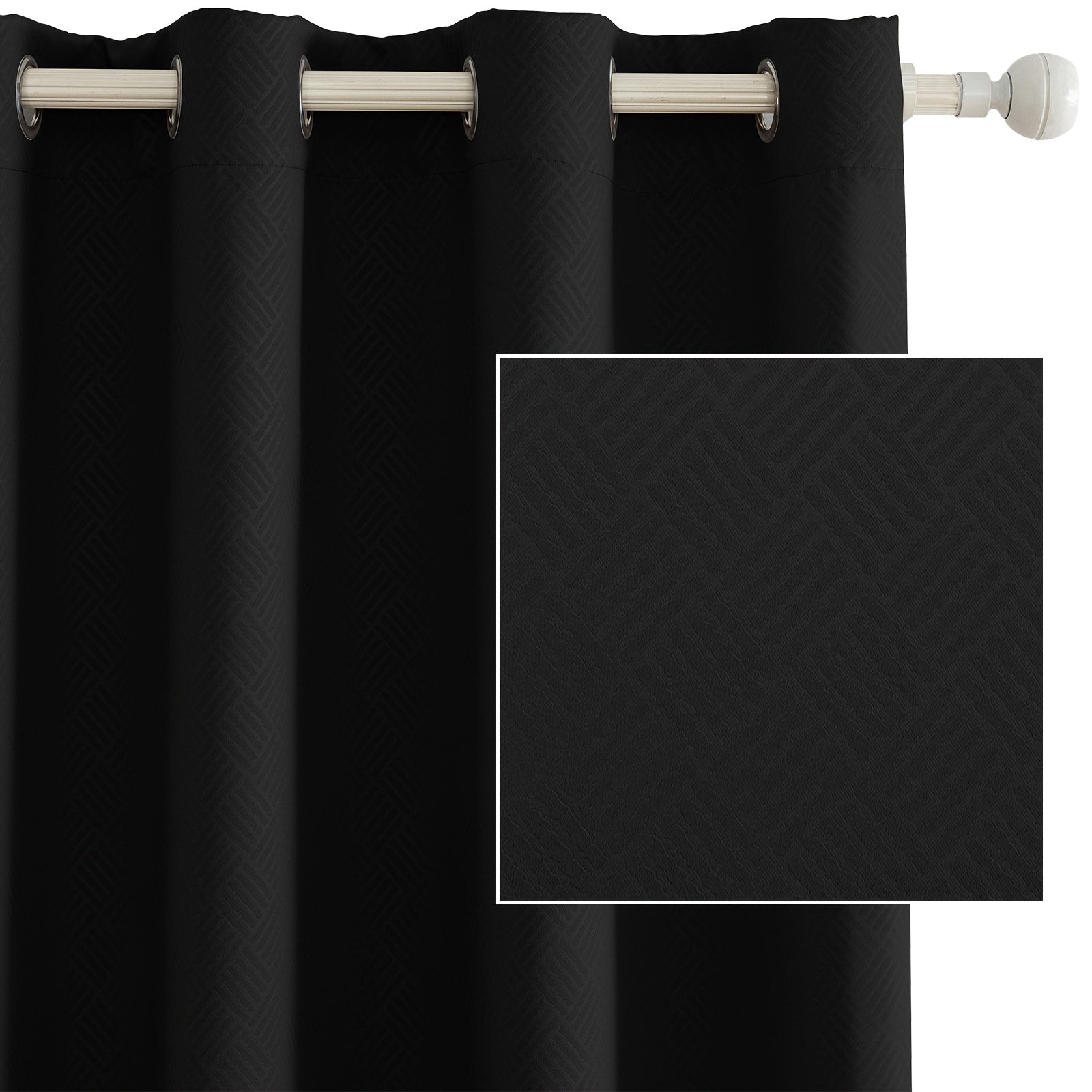 Cortinas opacas YSTYLE 2, método de colgante perforado, protección solar, protección de la privacidad, aislamiento térmico, reducción de ruido, adecuadas para diversas decoraciones de interiores como dormitorios, salas de estar y restaurantes