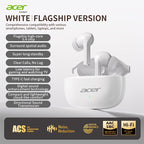 Auriculares Bluetooth | [Producto Oficial Acer] Auriculares Intrauditivos Inalámbricos TWS | Estéreo con Graves Profundos | Baja Latencia para