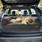 Cama Extra Grande para Perros Adecuada para Adultos | Cama Ortopédica para Siesta con Piel Sintética Lavable | Plegable y Portátil, Adecuada para Sala de Estar, Salón | Proporciona Espacio Amplio para Dormir para Adultos y Mascotas