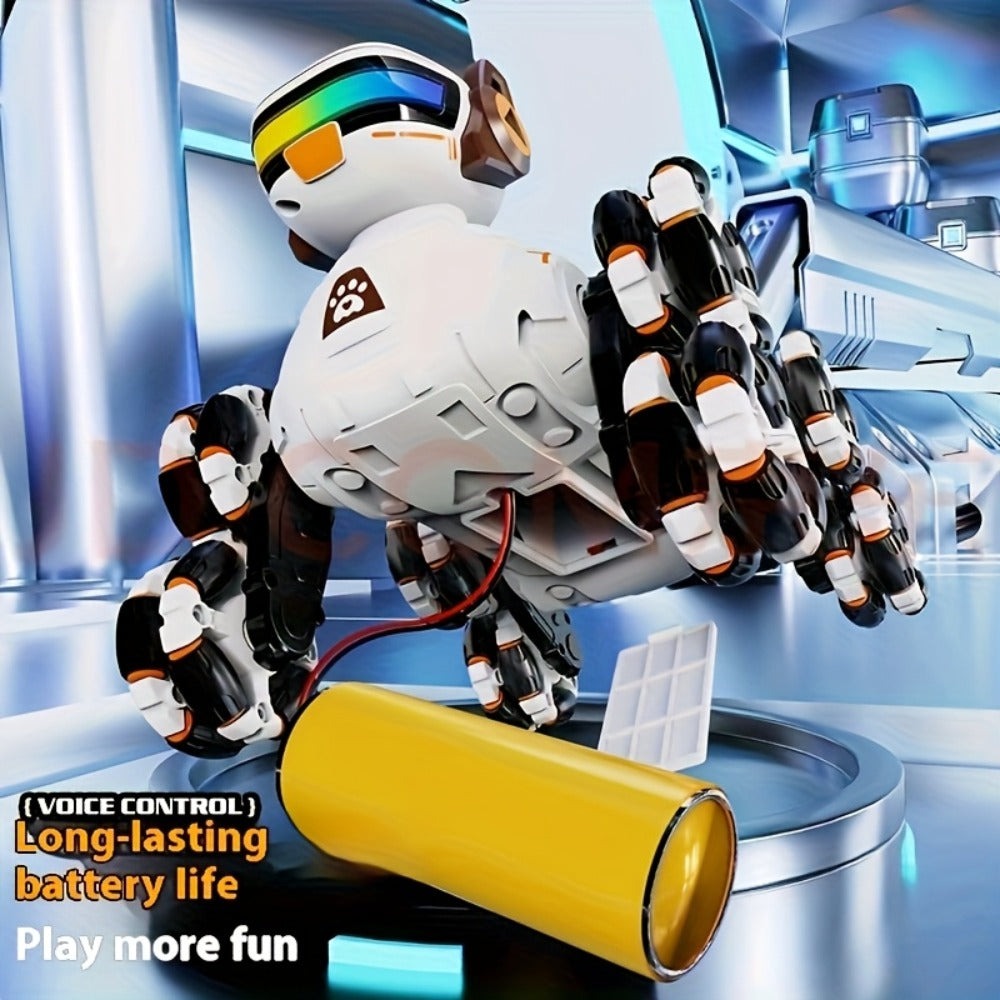 Perro Robot Todoterreno de Gran Tamaño de 2ª Generación Mejorado con Control Remoto por Gestos, Juguete Robot Inteligente, Caminante Mecánico Acrobático para Niños, Dron RC de Mascota a Gran Escala (Regalo Ideal para Fiestas)
