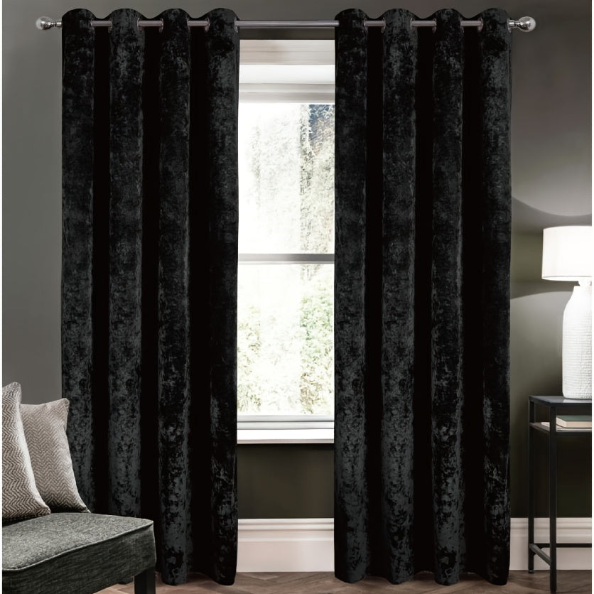 1 unidad - Cortinas opacas de tela gruesa de terciopelo de hielo, grado de sombreado superior al 85%, tamaño 140X260CM, varios colores, verticales y hermosas, sombreado y a prueba de viento, lavables a máquina, no se encogen, no se decoloran