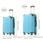 Equipaje de 24 pulgadas de nuevo estilo para hombre y mujer, maleta de mano de 20 pulgadas con esquinas reforzadas, candado con contraseña y mango telescópico engrosado, neceser a juego, esencial para viajar