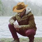 Sombrero Vaquero Unisex: Sombrero de Fieltro de Ala Ancha Clásico para Exteriores con Hebilla - Unisex