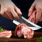 1 cuchillo de cocina de 12.2 pulgadas con orificio, hoja afilada de acero inoxidable y mango cómodo. Ideal para cortar verduras, frutas, carnes, pescado y para deshuesar o asar a la parrilla. Fácil de transportar y una excelente opción de regalo.