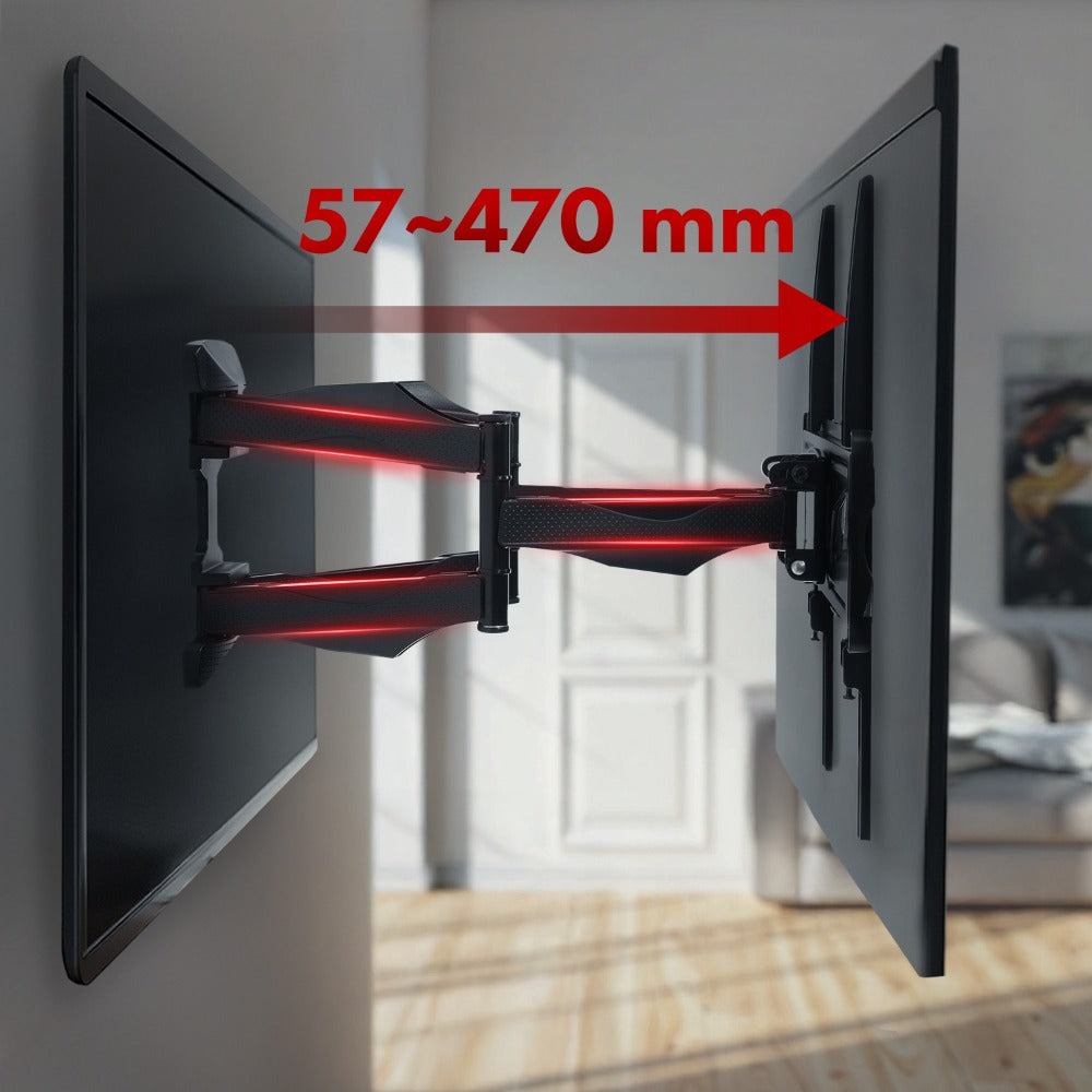 Soporte de TV Universal de 26-70 Pulgadas Maclean MC-781 Negro Hasta 45Kg