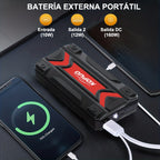 Arrancador de Coche - 12V 3000A Pico, Inicia 6.0L Gasolina/5.0L Diésel en 3s. Carga Rápida USB-C PD para Teléfonos/Portátiles. Linterna LED (SOS/Estroboscópica). Para Coches, SUV, Camiones, Motos, Barcos. Ideal para Viajes, Camping, Invierno, Baterías Mue