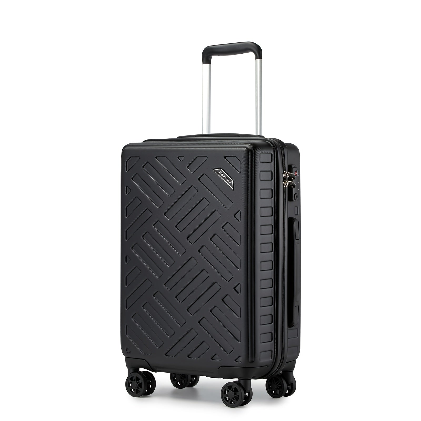 Maleta Rígida con Diseño Geométrico Elegante, Disponible en Tamaños de 20, 24 y 28 Pulgadas, Hecha de ABS+PC, con Cerradura TSA para Viajes Fáciles, Perfecta para la Vuelta al Cole o Regalos Navideños